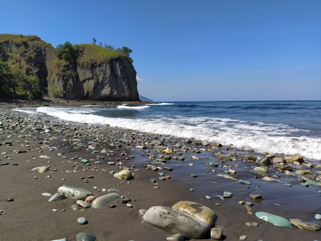 Playa azul Ende